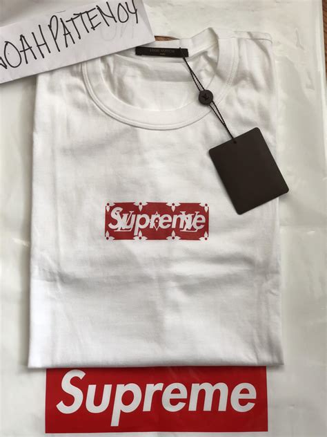 supreme lv box logo tee stockx|louis vuitton box logo tee white.